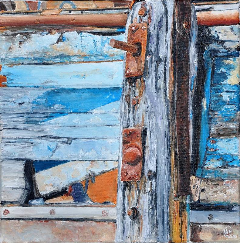 Epave-2.jpg - Painting oil on canvas -Huile sur toile format /size  30x30