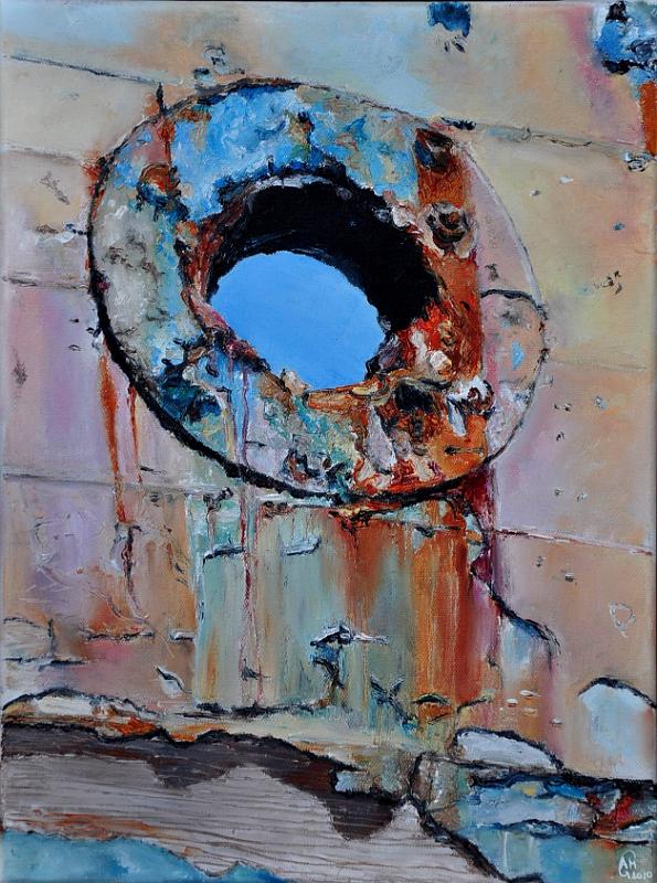 Epave-4.jpg - Painting oil on canvas -Huile sur toile format /size  30x40