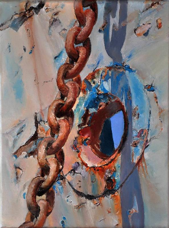 Epave-5.jpg - Painting oil on canvas -Huile sur toile format /size  30x40