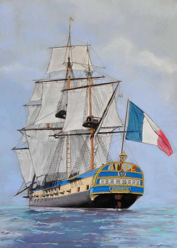 l'hermione1.jpg - Pastel format /size 50 x 70