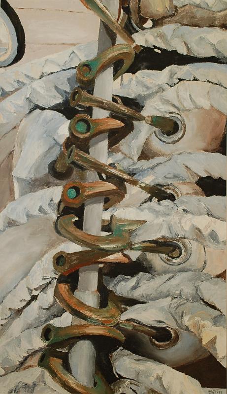voile.jpg - Painting oil on paper -Huile sur papier format /size 32x55