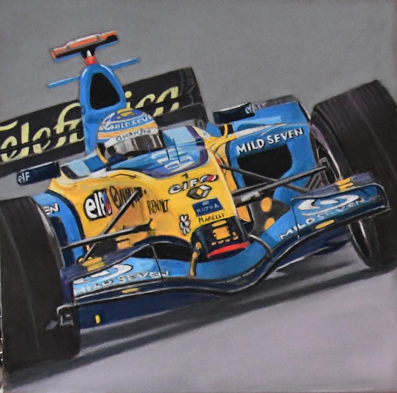 f1-renault-alonso.jpg - Pastel Format / size 30x30
