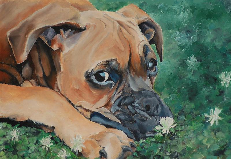 Markus-trefle.jpg - Painting oil on canvas -Huile sur toile format /size 40x60