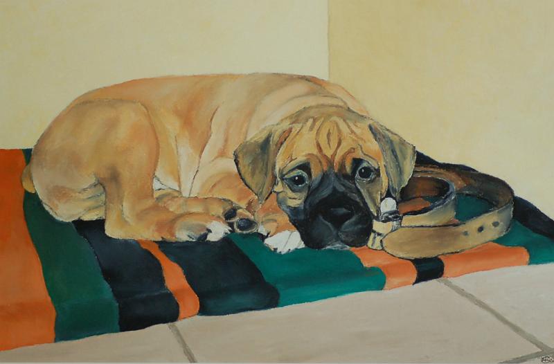 petit-lulu.jpg - Painting oil on canvas -Huile sur toile format /size 40x50