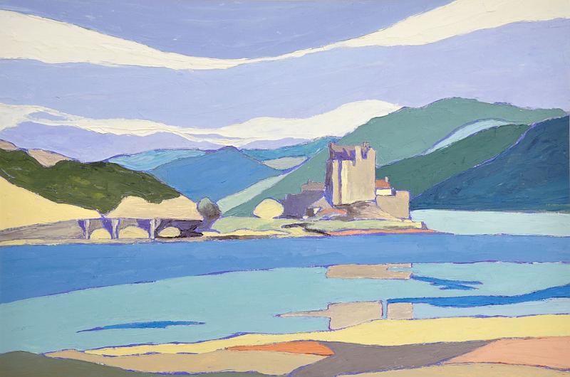 ecosse.jpg - Painting oil on paper -Huile sur papier format /size 40x60 