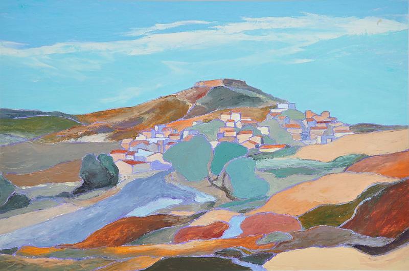 espagne.jpg - Painting oil on paper -Huile sur papier format /size 40x60 
