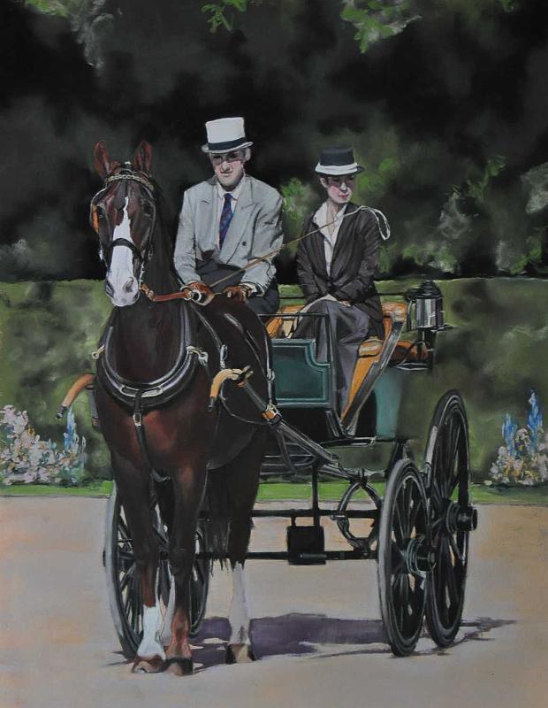 Attelage10.JPG -  Pastel format /size 50 x 70