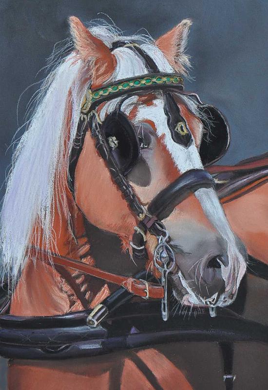 Attelage7.JPG -  Pastel format /size 40 x 50