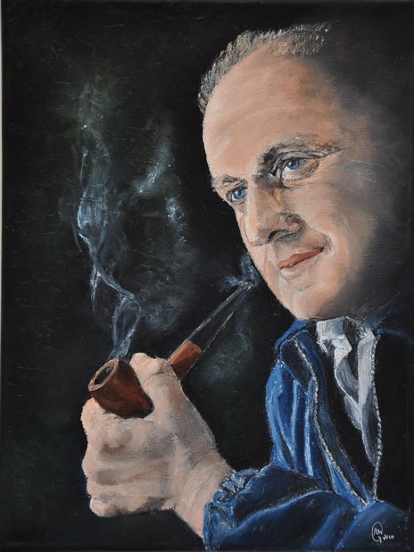 papa.jpg - Painting oil on canvas -Huile sur toile format /size 30x40