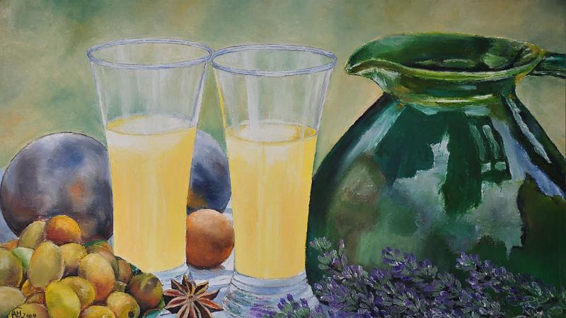apres-l'effort.jpg - Painting oil on paper -Huile sur papier format /size 35x65
